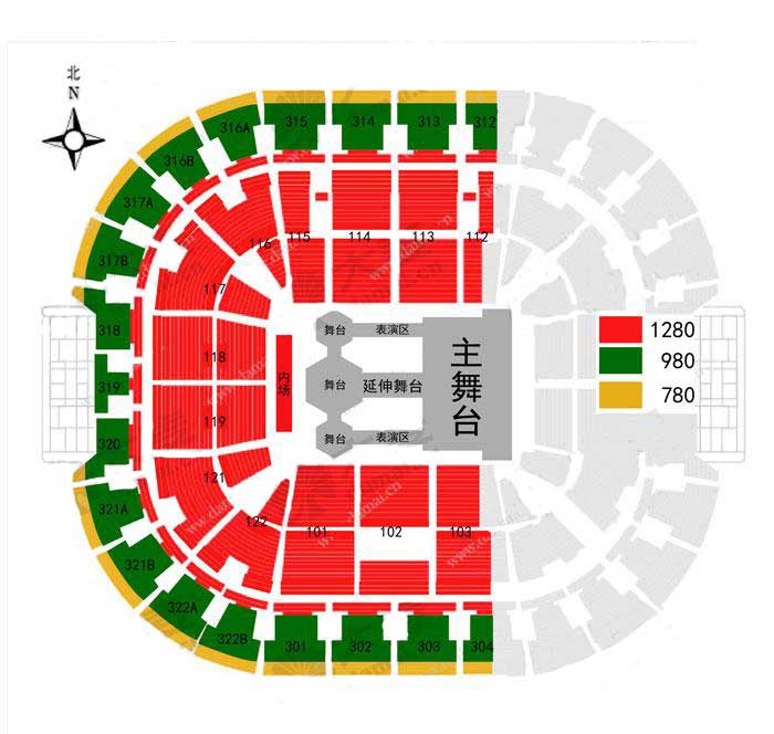 EXO PLANET #2 — The EXO'luXion — in BEIJING （EXO北京演唱会）座位图