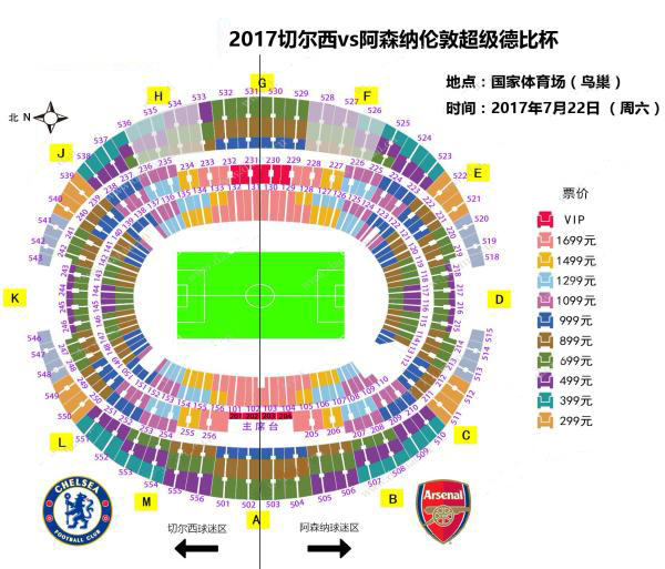 2017鸟巢伦敦德比切尔西VS阿森纳伦敦德比