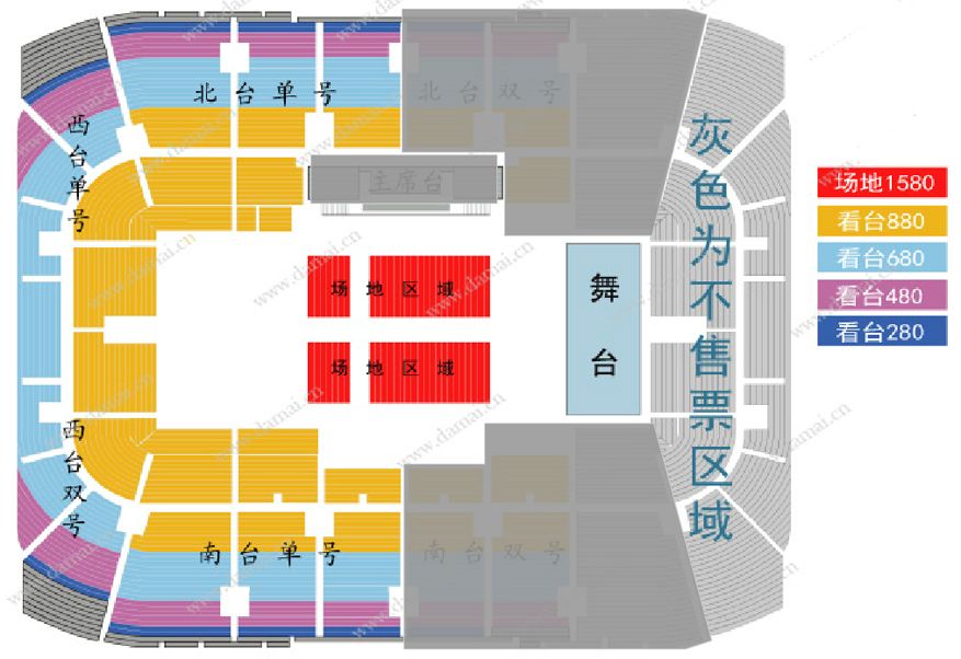 凤凰传奇2016北京跨年演唱会座位图