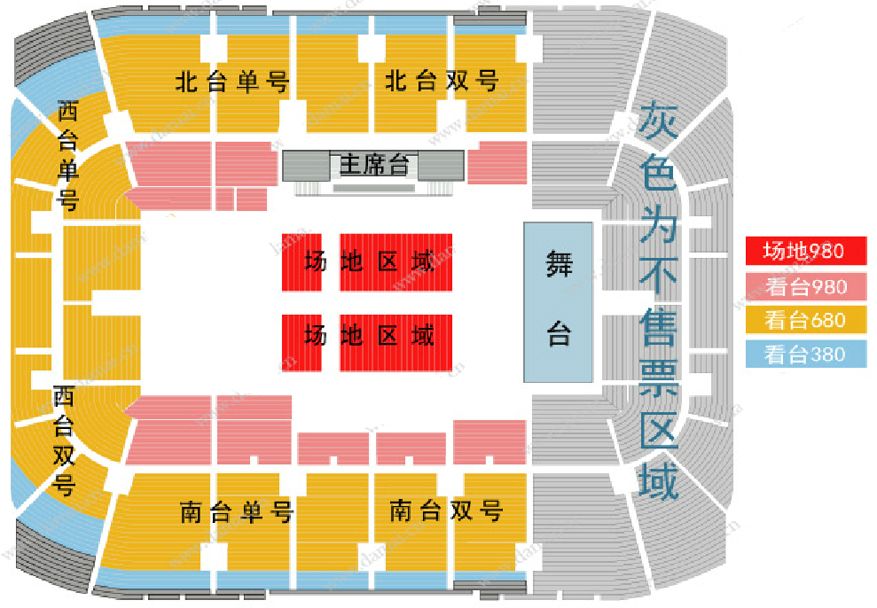 郑钧2019“私奔”全国巡回演唱会北京站座位图