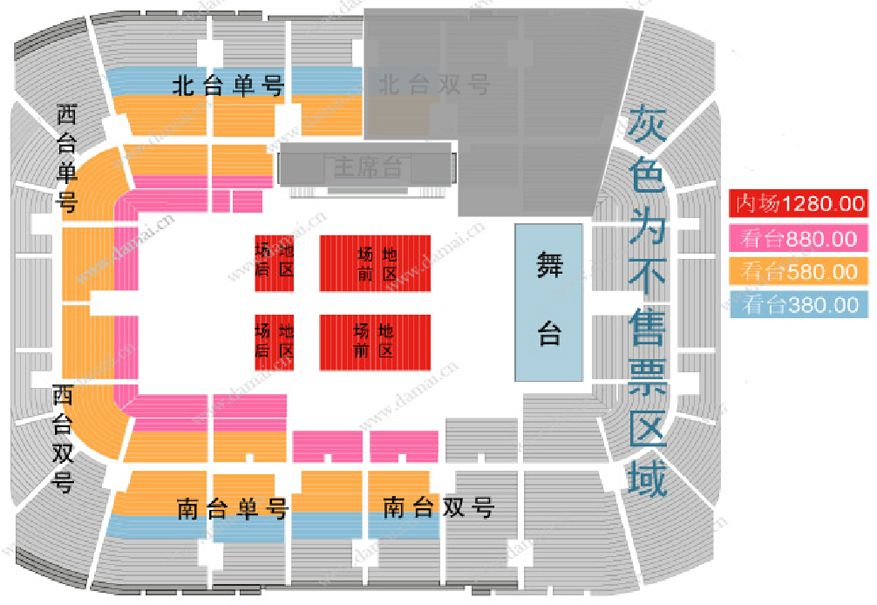 2019明日之子巡回演唱会北京站座位图