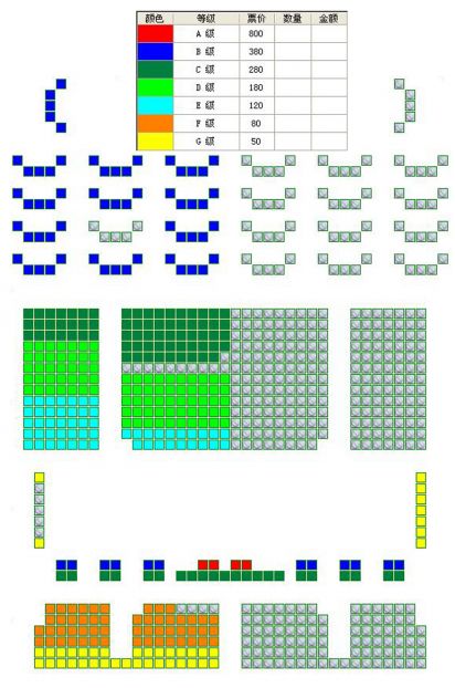 长安大戏院2月20日 正月初五演出 （日场）京剧《铁笼山》《春闺梦》座位图