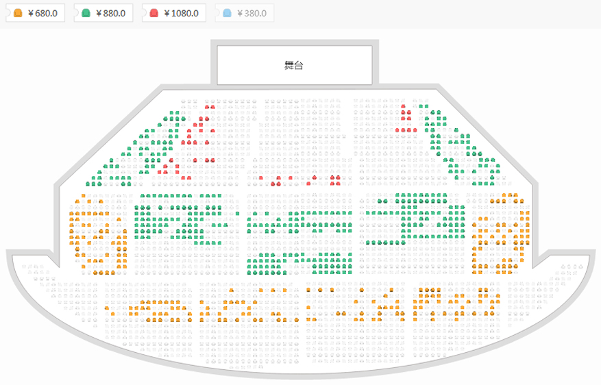 简弘亦“亦X不染”演唱会北京站座位图