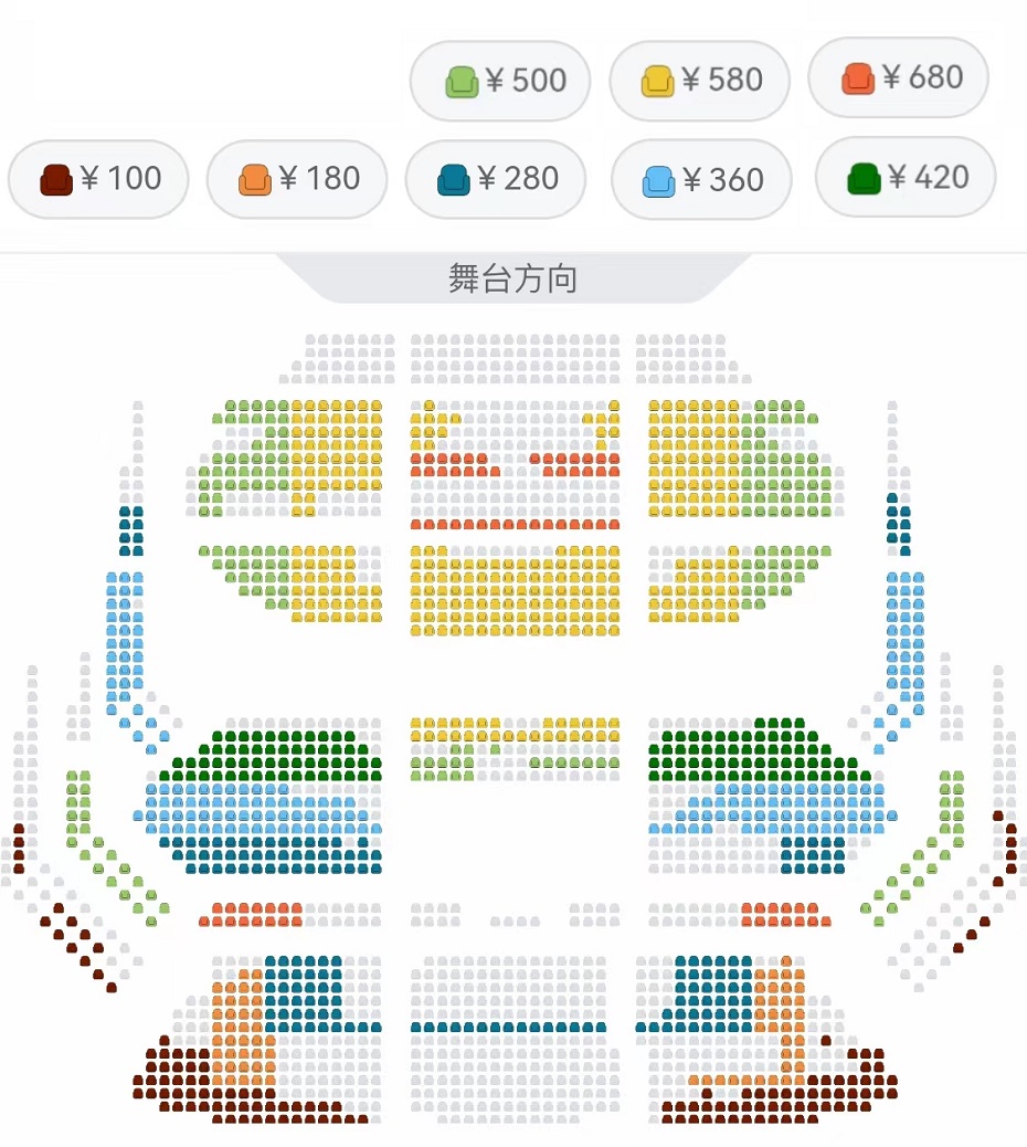 2023国家大剧院歌剧节：中央歌剧院威尔第歌剧《弄臣》座位图