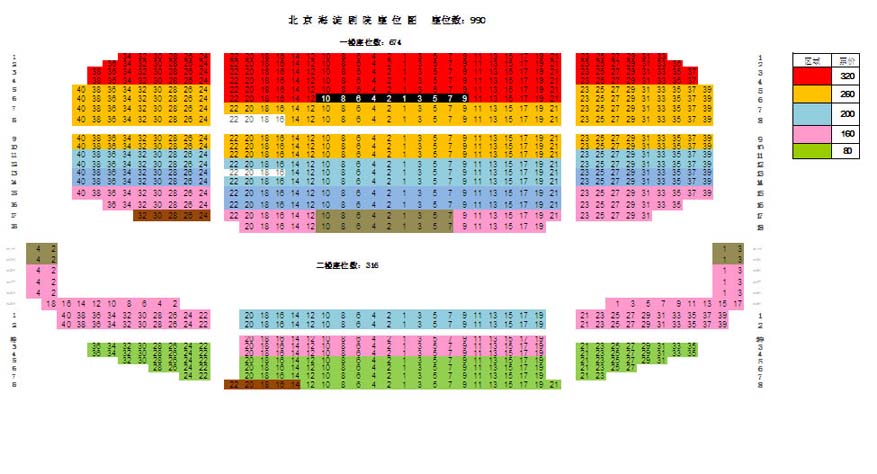 2011秋冬巧虎大型舞台剧《玩具国怪盗皮大王》座位图