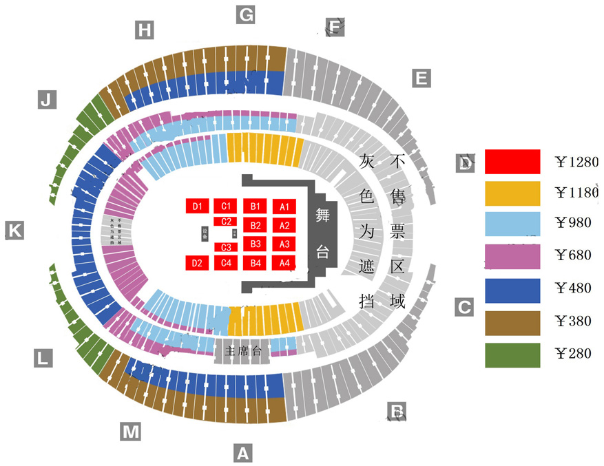 smtown2013北京演唱會座位圖