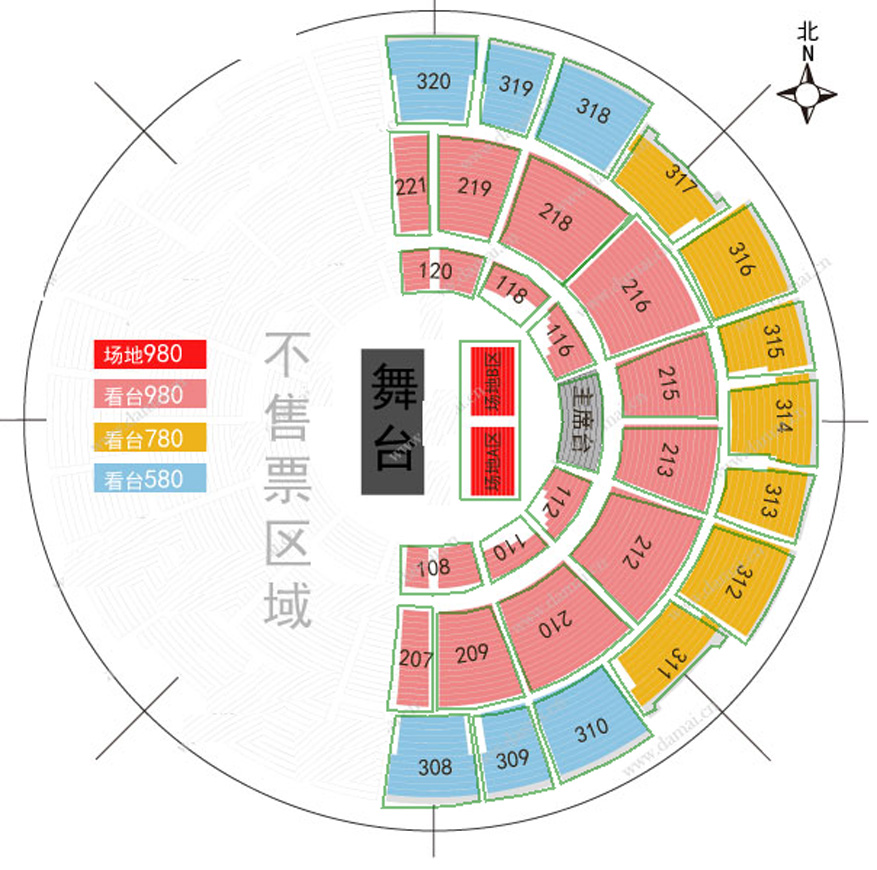 WINNER WICC 2015 IN BEIJING （WINNER北京演唱会）座位图