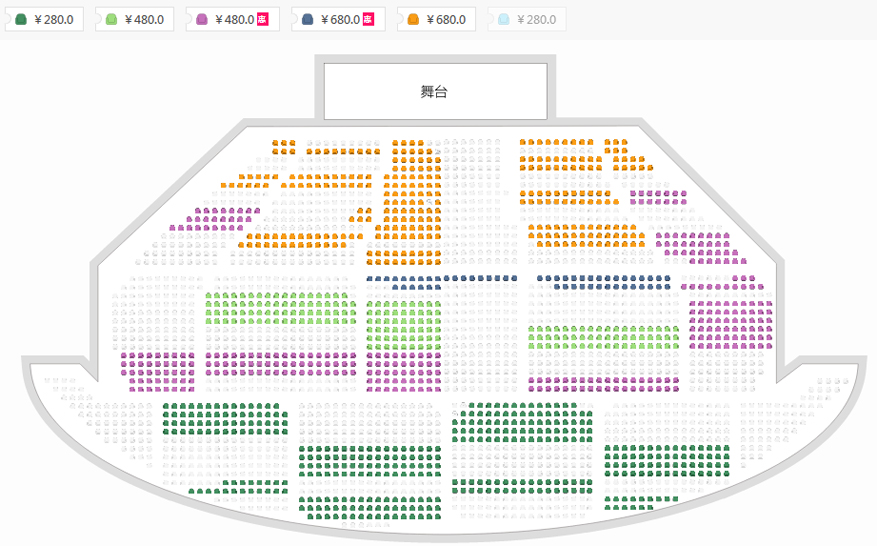 吉卜力原版交响音乐会北京站座位图