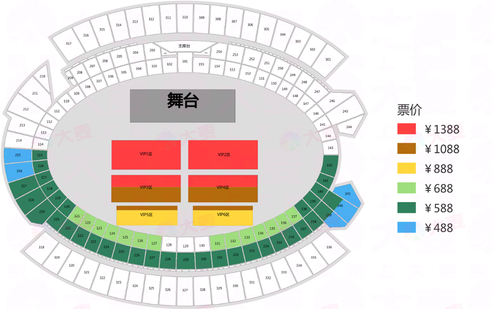 2021张信哲“未来式”2.0世界巡回演唱会广州站座位图