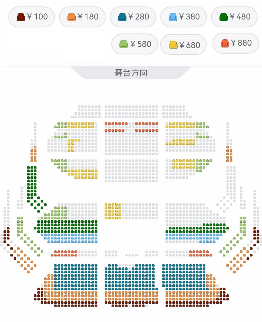 2023国家大剧院歌剧节：国家大剧院版经典民族歌剧《党的女儿》座位图