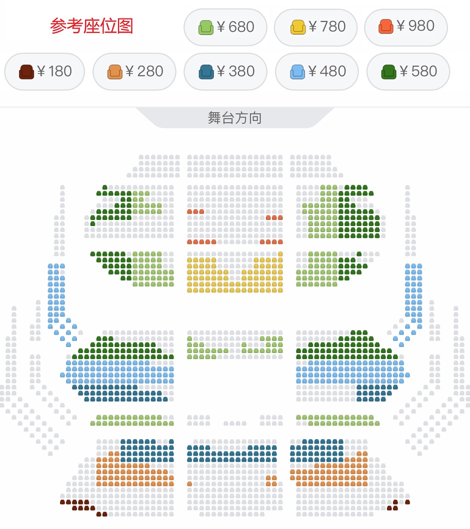 2023国家大剧院歌剧节：国家大剧院制作威尔第歌剧《茶花女》座位图